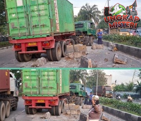 Truk Tabrak Separator Busway di Daan Mogot, Lalin Macet Parah!