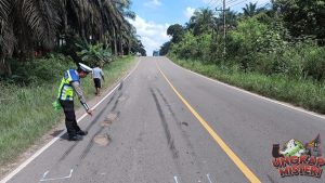 Warga Sungai Lilin Terlindas Truk, Motor Hancur Parah!