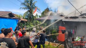 Istri Terbakar Suami Diduga Bakar Rumah