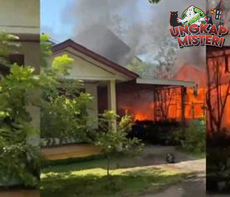 Istri Terbakar Suami Diduga Bakar Rumah