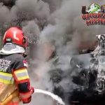 Kecelakaan Picu Kebakaran Mobil di KM 41 Jagorawi