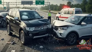 HR V Calya Kabur Usai Senggol, Tabrak Separator Depok